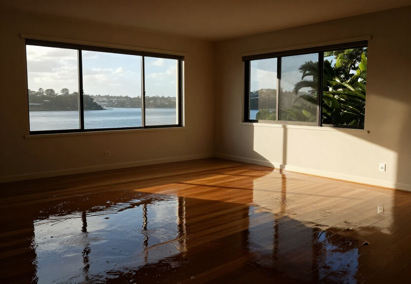 Water-damaged ceiling in a Quakers Hill home before drying